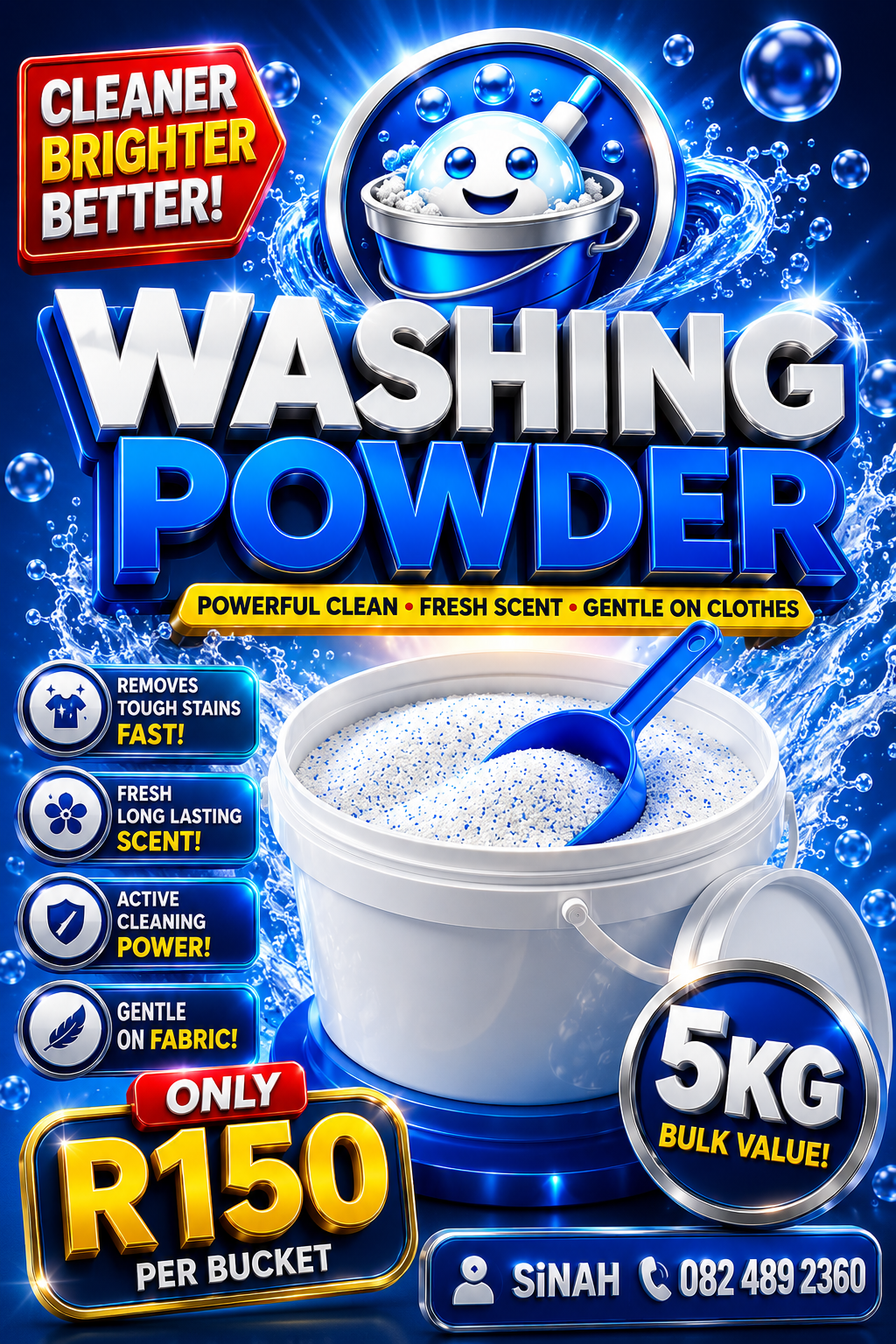 Sinah washing powder poster