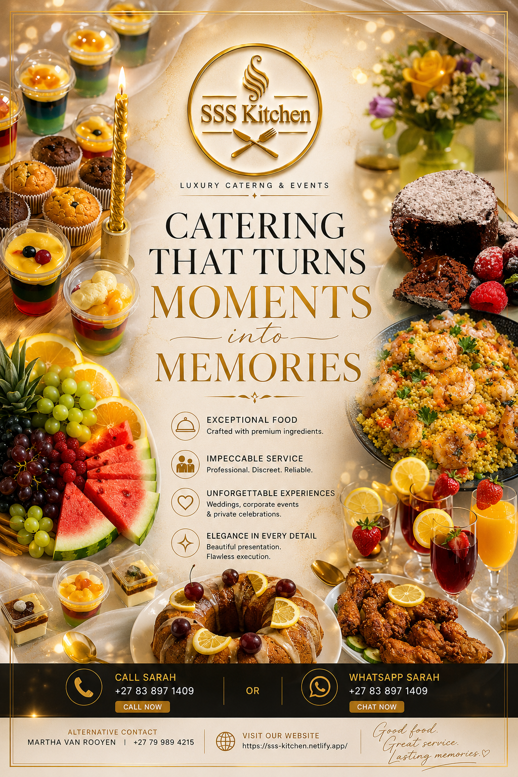 SSS Kitchen catering poster